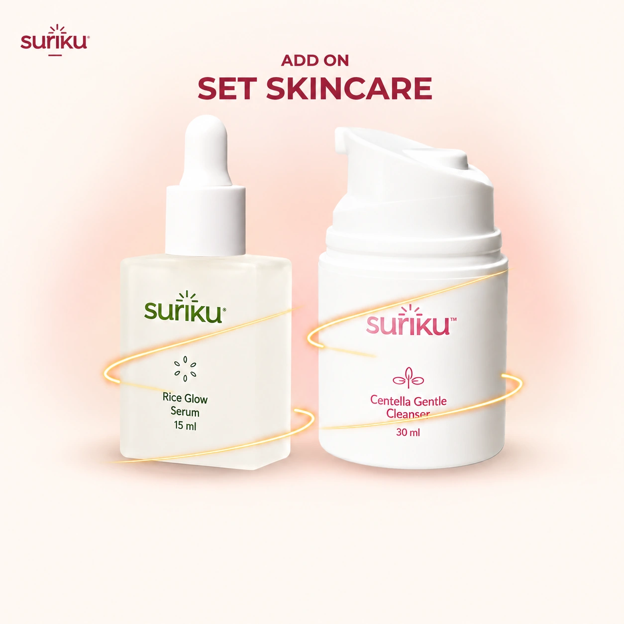 Set Suriku Rice Glow Serum dan Centella Gentle Cleanser